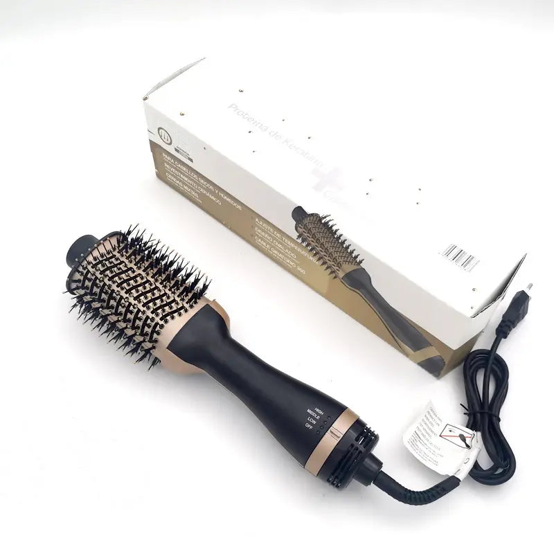 Hair Dryer Hair Curler 2 in 1 Hot Air Brush Rotating Comb Comfort Fluffy Curler