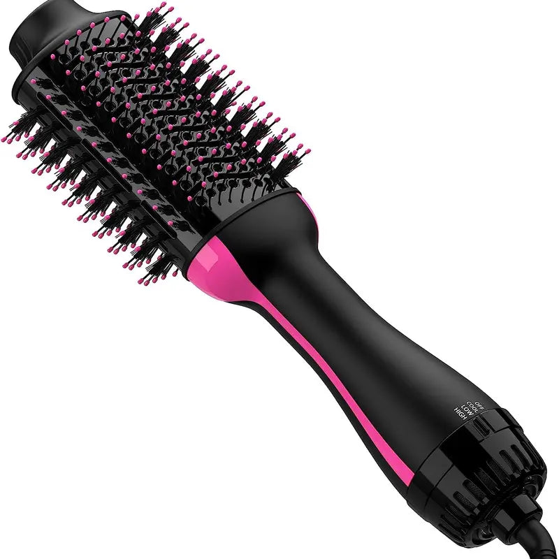 Hair Dryer Hair Curler 2 in 1 Hot Air Brush Rotating Comb Comfort Fluffy Curler